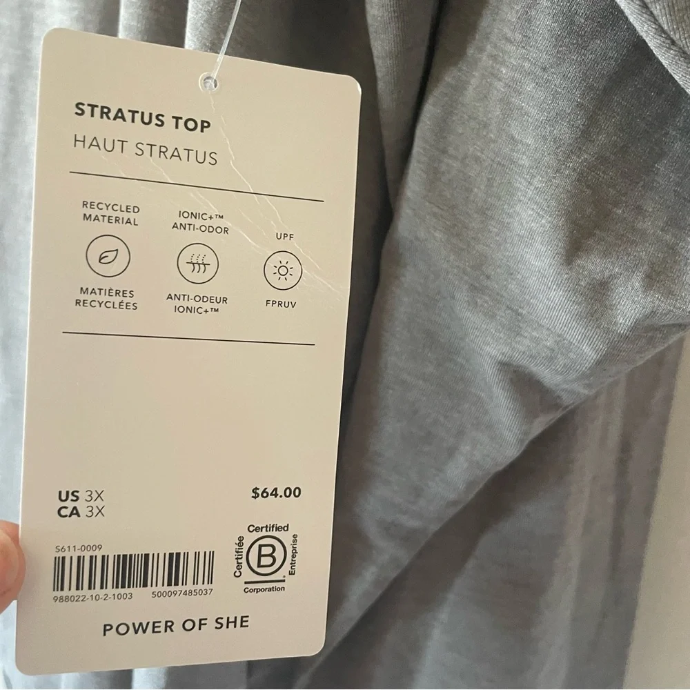 NWT Gray Stratus Top by Athleta - Picture 2 of 4